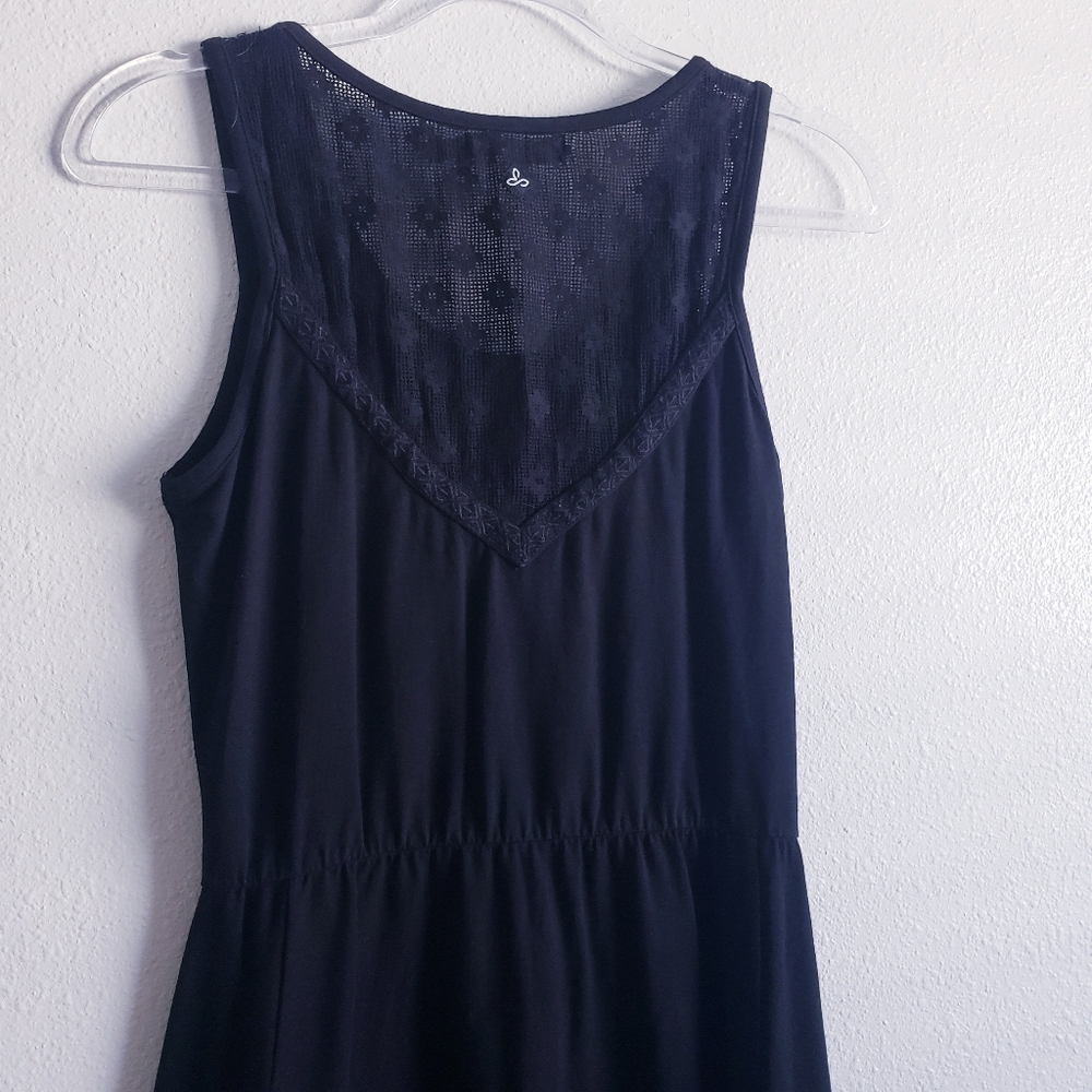 Prana Lace V-Neckline Handkerchief Midi Sleeveless Dress - Picture 8 of 9